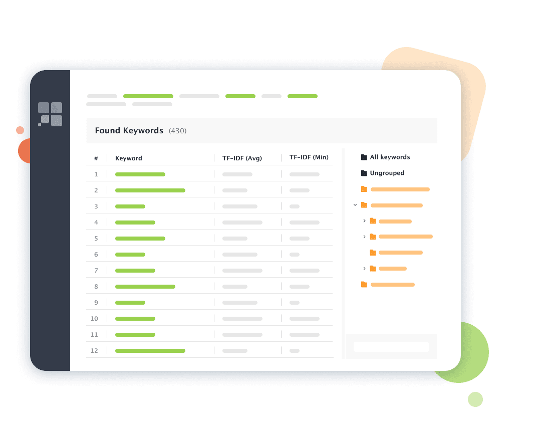 TF-IDF keyword research to analyze how competitors use your keywords in their content