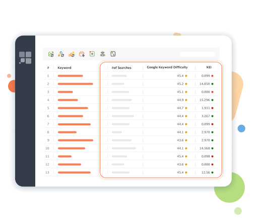 Keyword Effectiveness (KEI) metric in Rank Tracker's Keyword Difficulty Checker