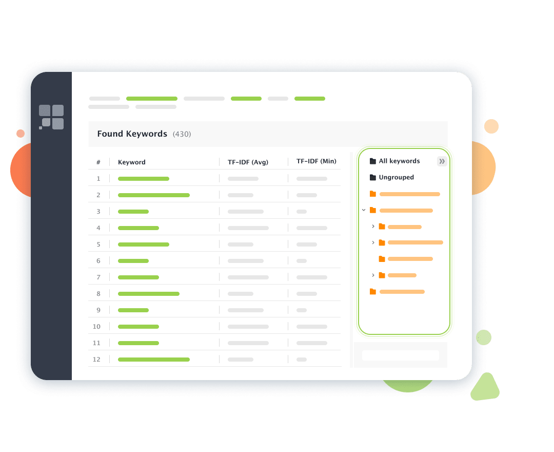 Track SEO performance of the whole keyword group