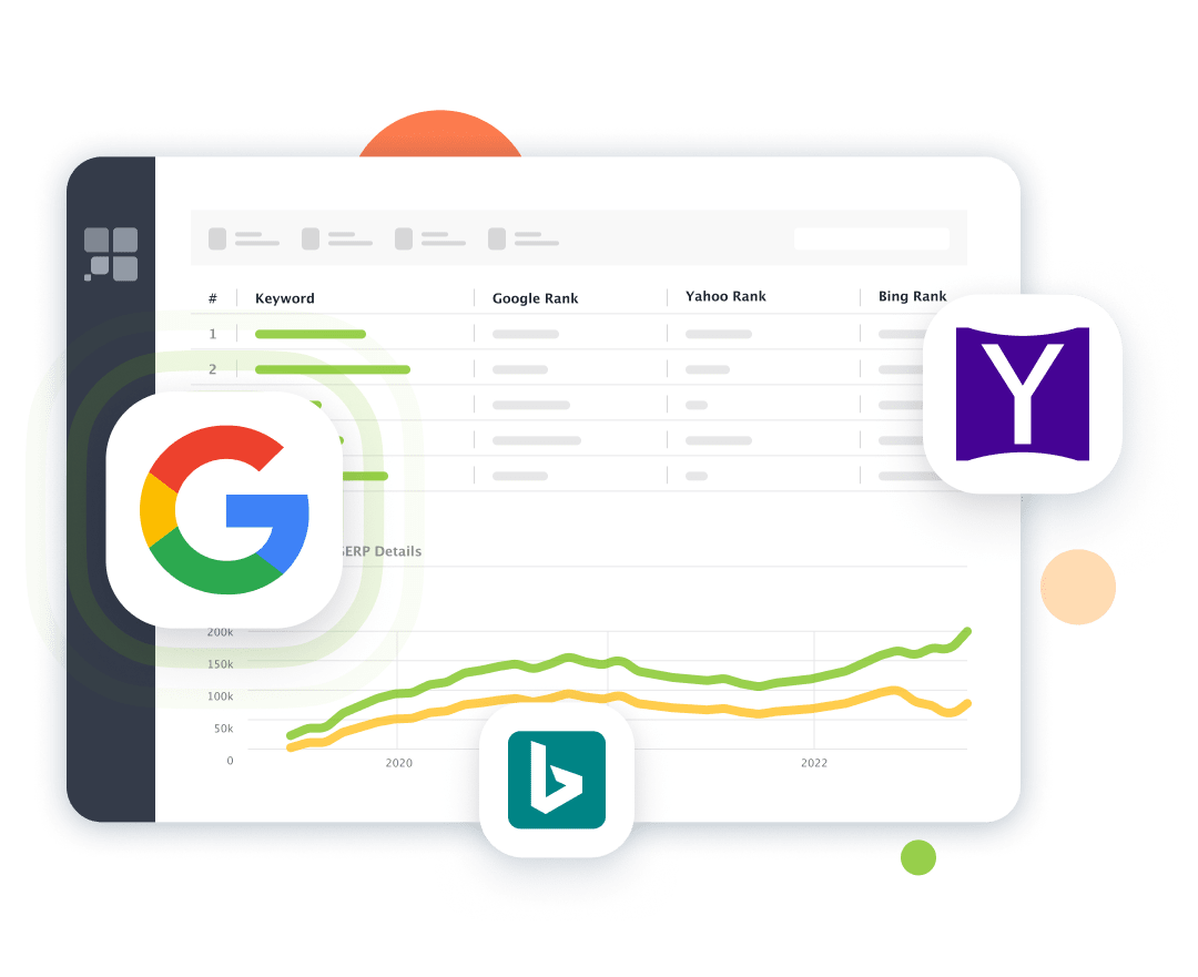 Überprüfen Sie die Keyword-Positionen in Google, Bing, Yahoo und mehr