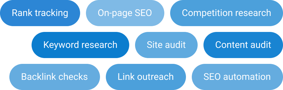 THE SOFTWARE COVERS ALL ESSENTIAL SEO TASKS