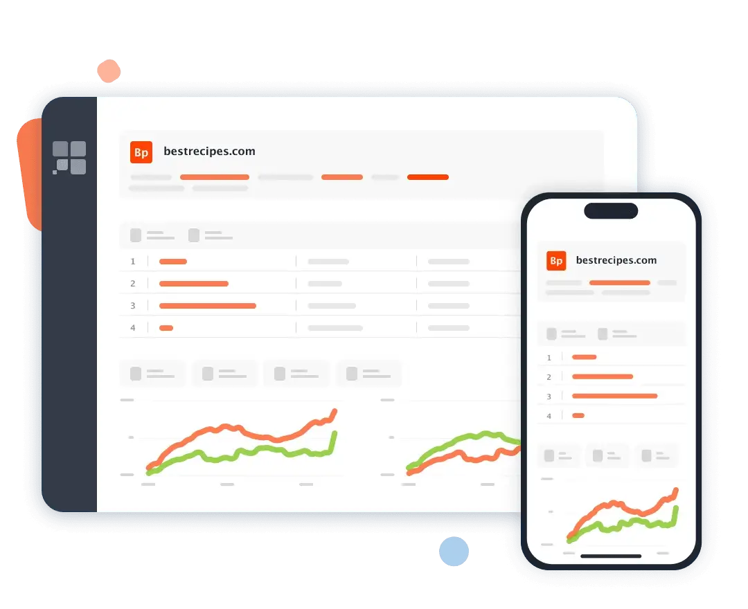 Competitors' keyword ranking reports