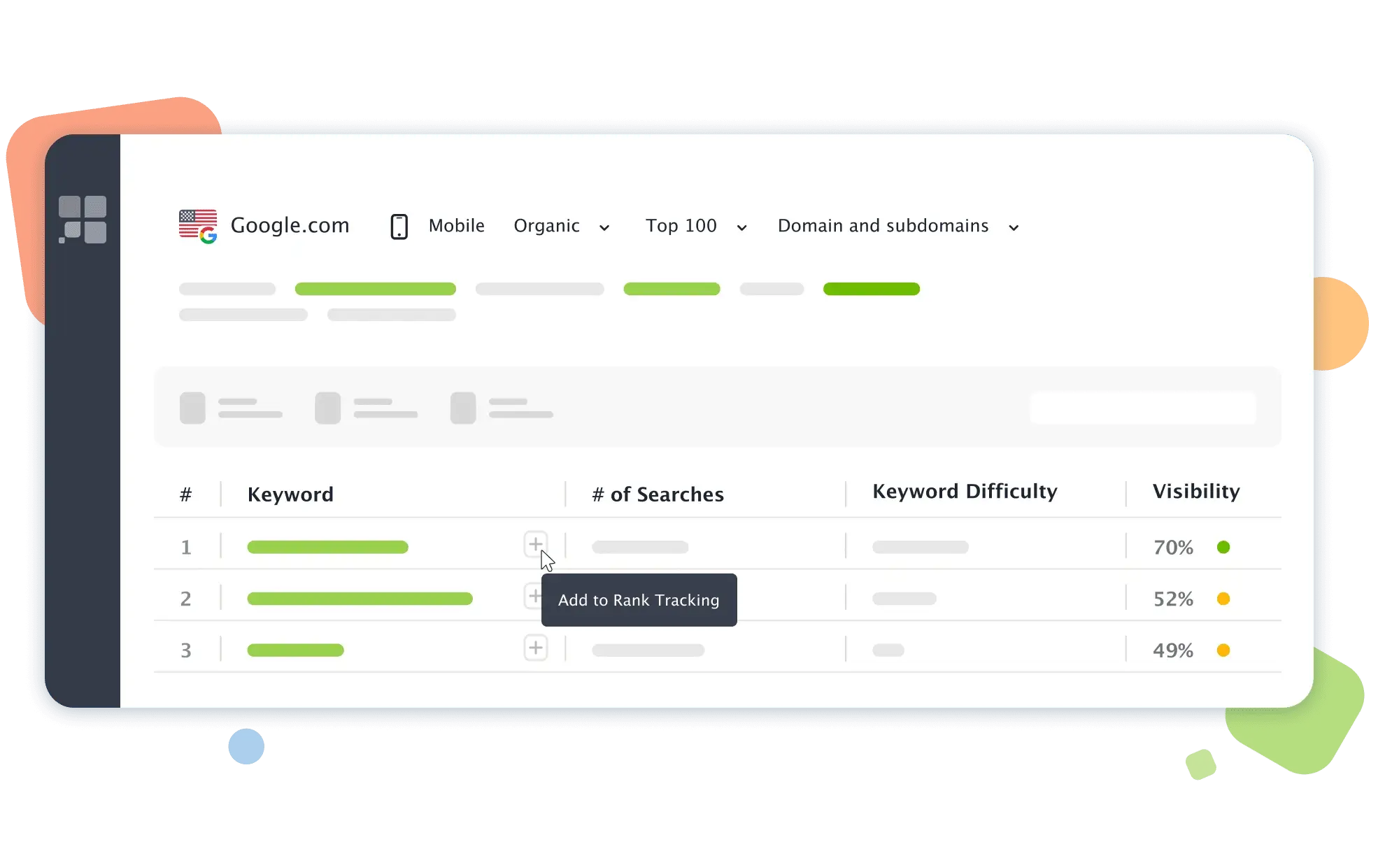 Track competitors' ranking progress