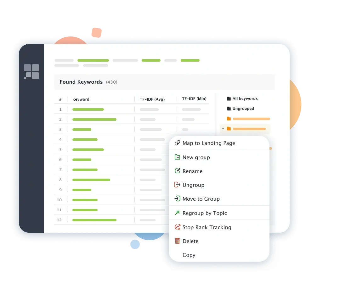 Regroup keywords manually with the help of an algorithm based on semantic similarity