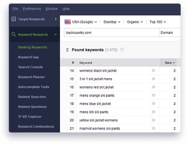 Long-tail keyword research tool with over 20 methods