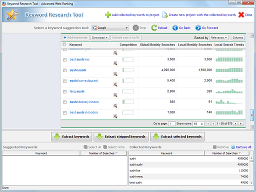 Advanced Web Ranking Keyword Research Tool