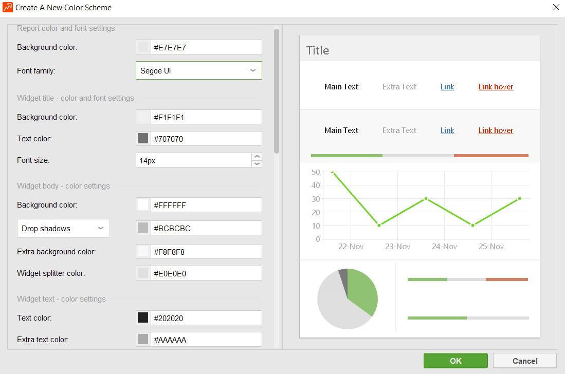 customize a report theme