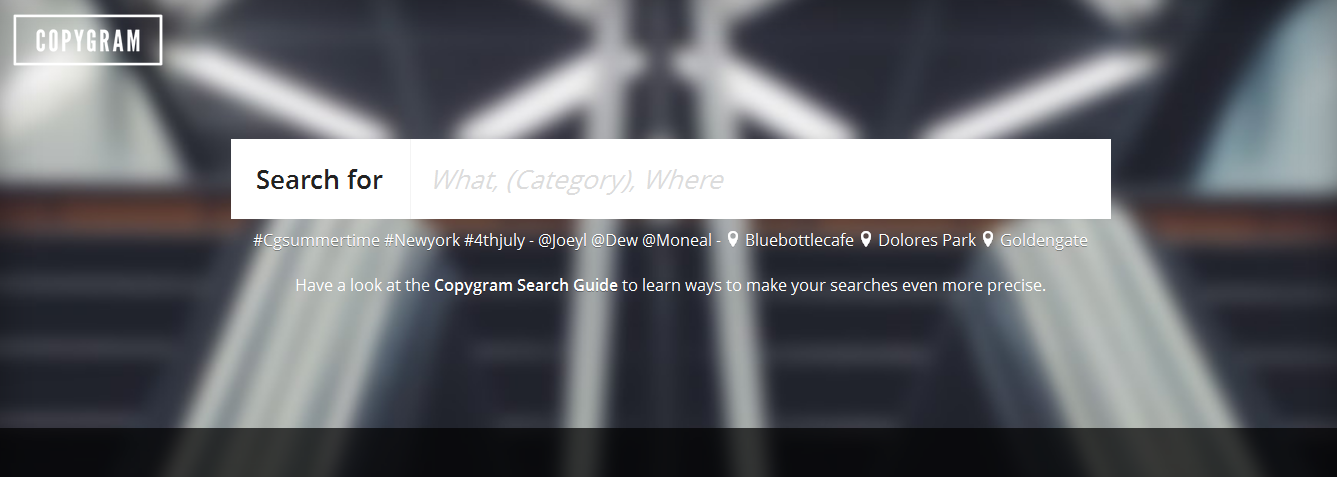 Copygram search bar