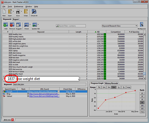 Keyword research in SEO PowerSuite Rank Tracker