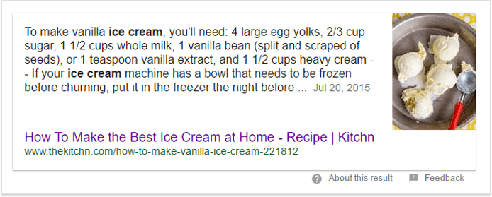 Featured snippet