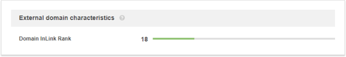 Domain InLink Rank indique si le domaine expiré avait un bon profil de backlink