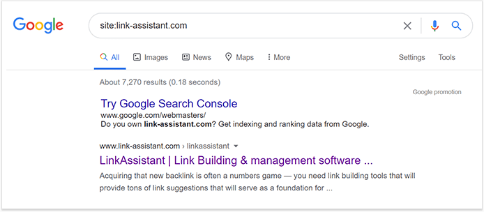 Check how many pages are still indexed on Google