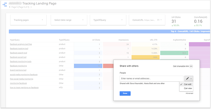 data studio rank tracker