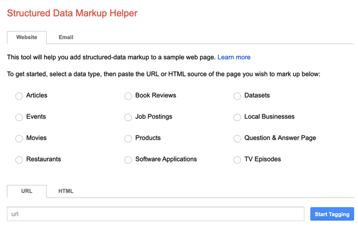 Google Markup Helper