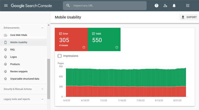 Google's mobile-friendliness test