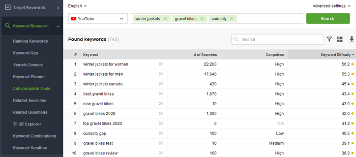 suivi des classements, compétition automatique sur YouTube