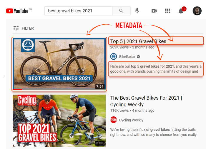 youtube video metadata