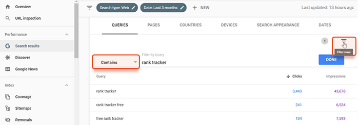 Find your brand keywords in Search Console