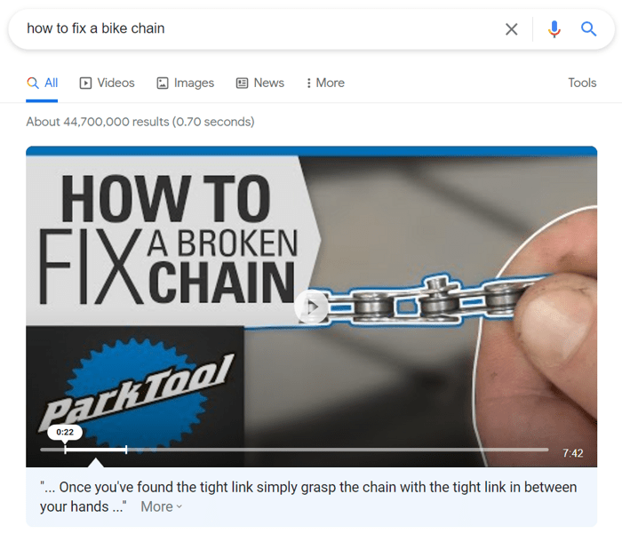 how to fix a bike chain