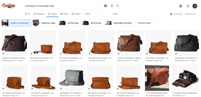 How image search for a rare product looks like