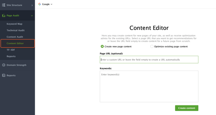 Content Editor Tool in WebSite Auditor