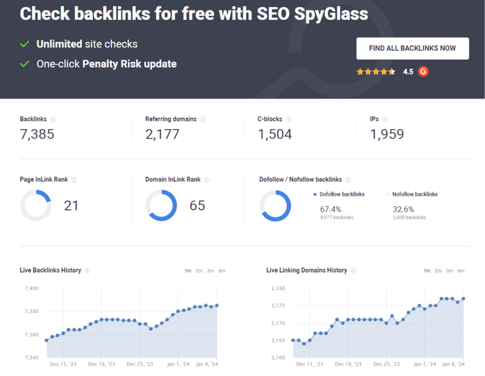 free backlink checker by SEO PowerSuite