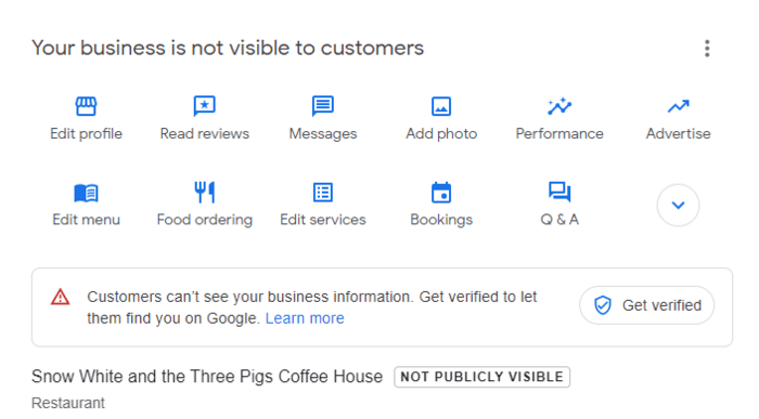 request verification right from the SERP