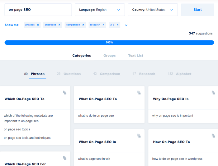 SEO Scout to classify keywords while researching them