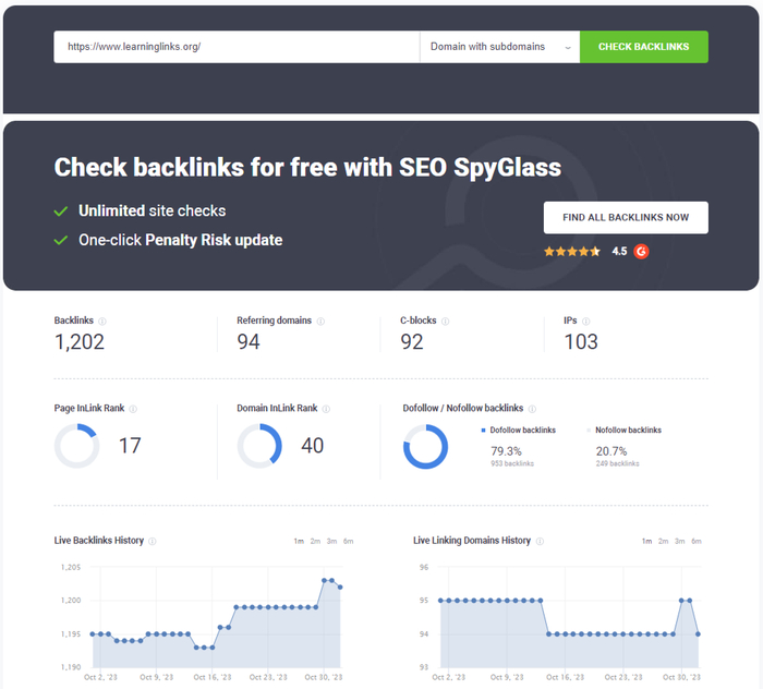Free Backlink Checker Tool by SEO PowerSuite