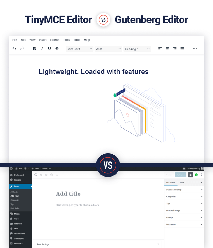 TinyMCE vs Gutenberg Editor