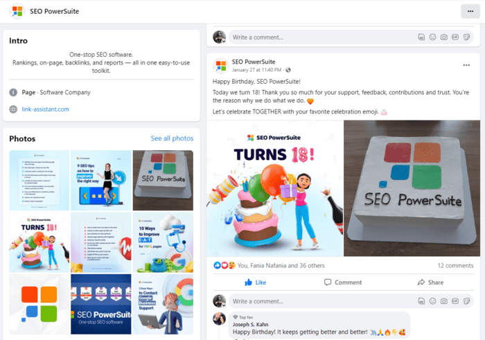 SEO PowerSuite Facebook community