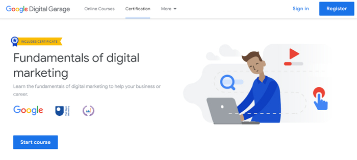 Digital marketing course by Google 