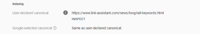 google accepted your canonical