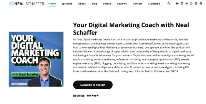 Your Digital Marketing Coach Podcast by Neal Schaffer
