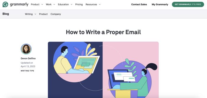 Grammarly published a guide-style article on how to write a proper email