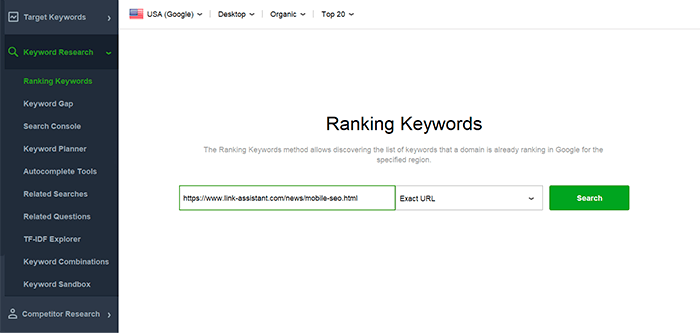 How to start using Rank Tracker keyword research