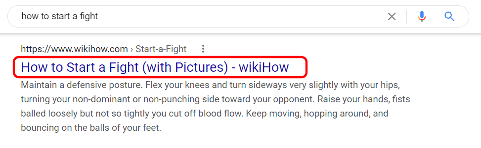What title tags look like in search results