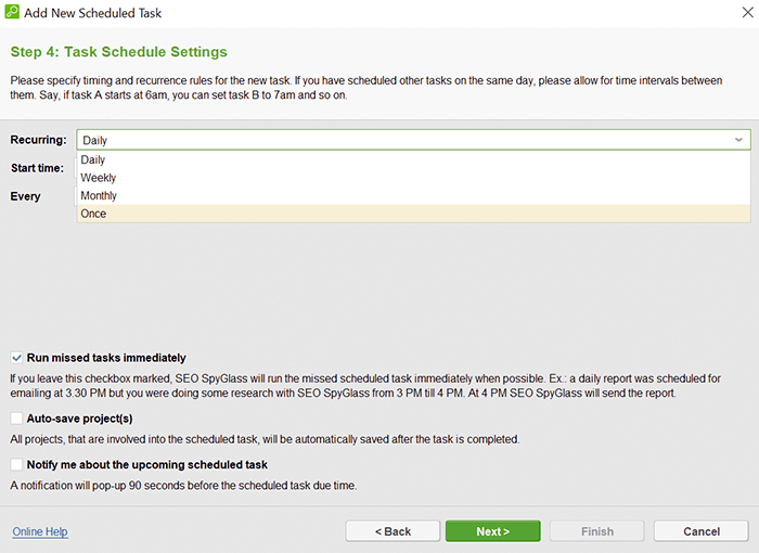 Automated SEO tasks scheduler