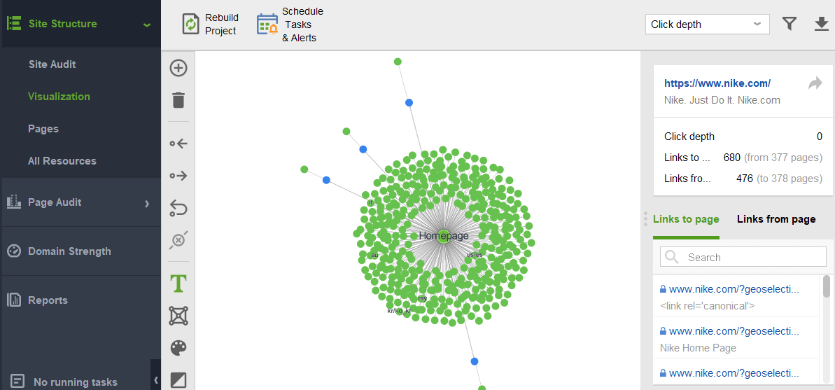 estructura del sitio web auditor