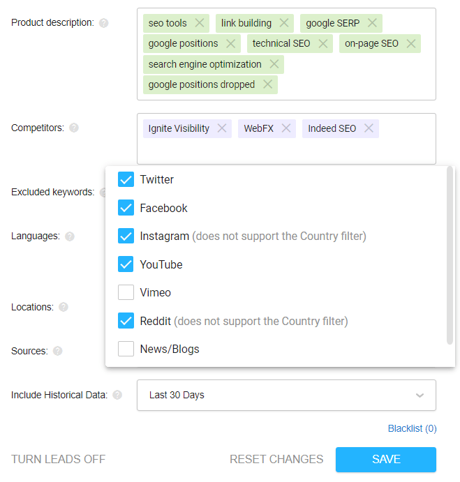 setting up Awario lead alerts